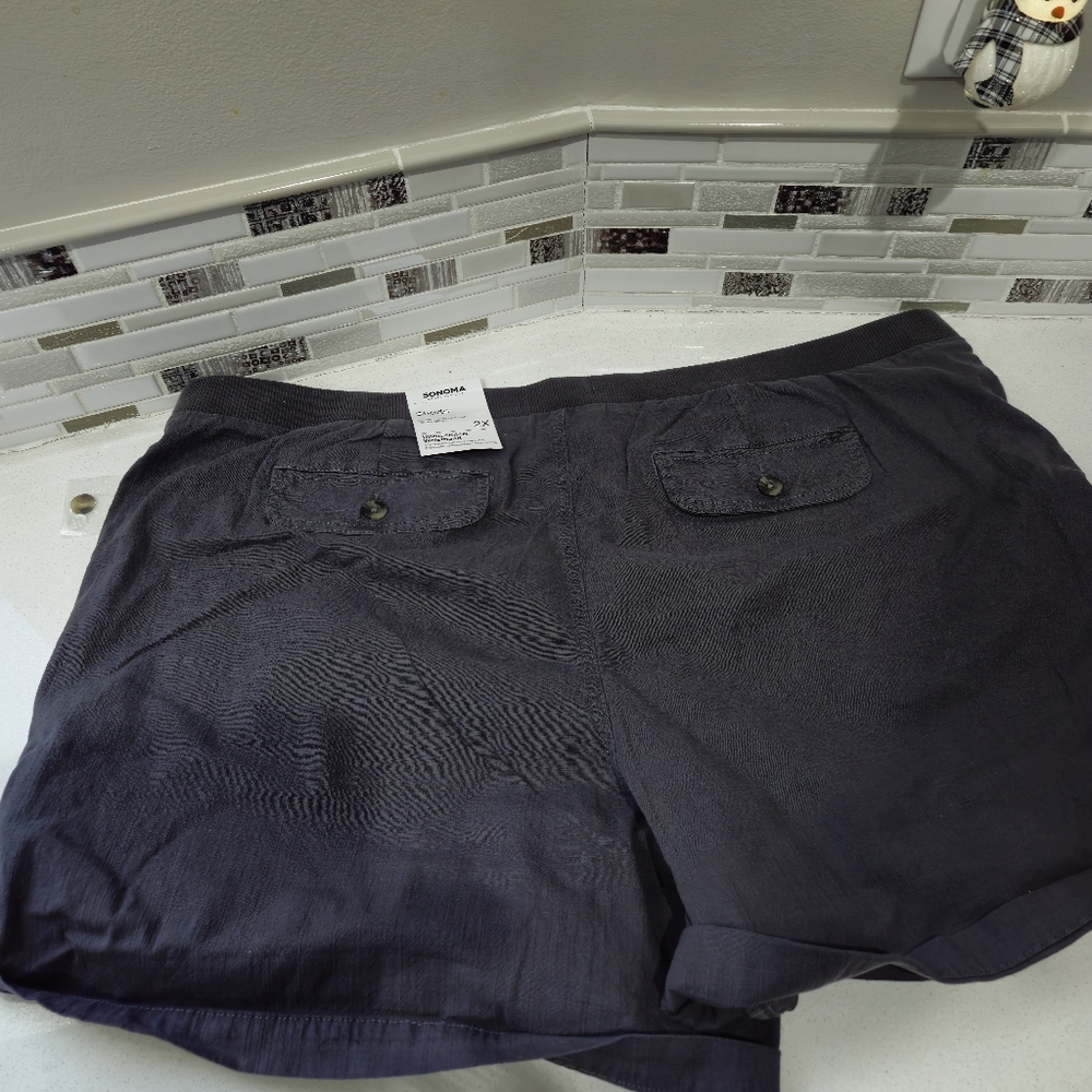 Sonoma Black Cargo Shorts Lightweight Casual